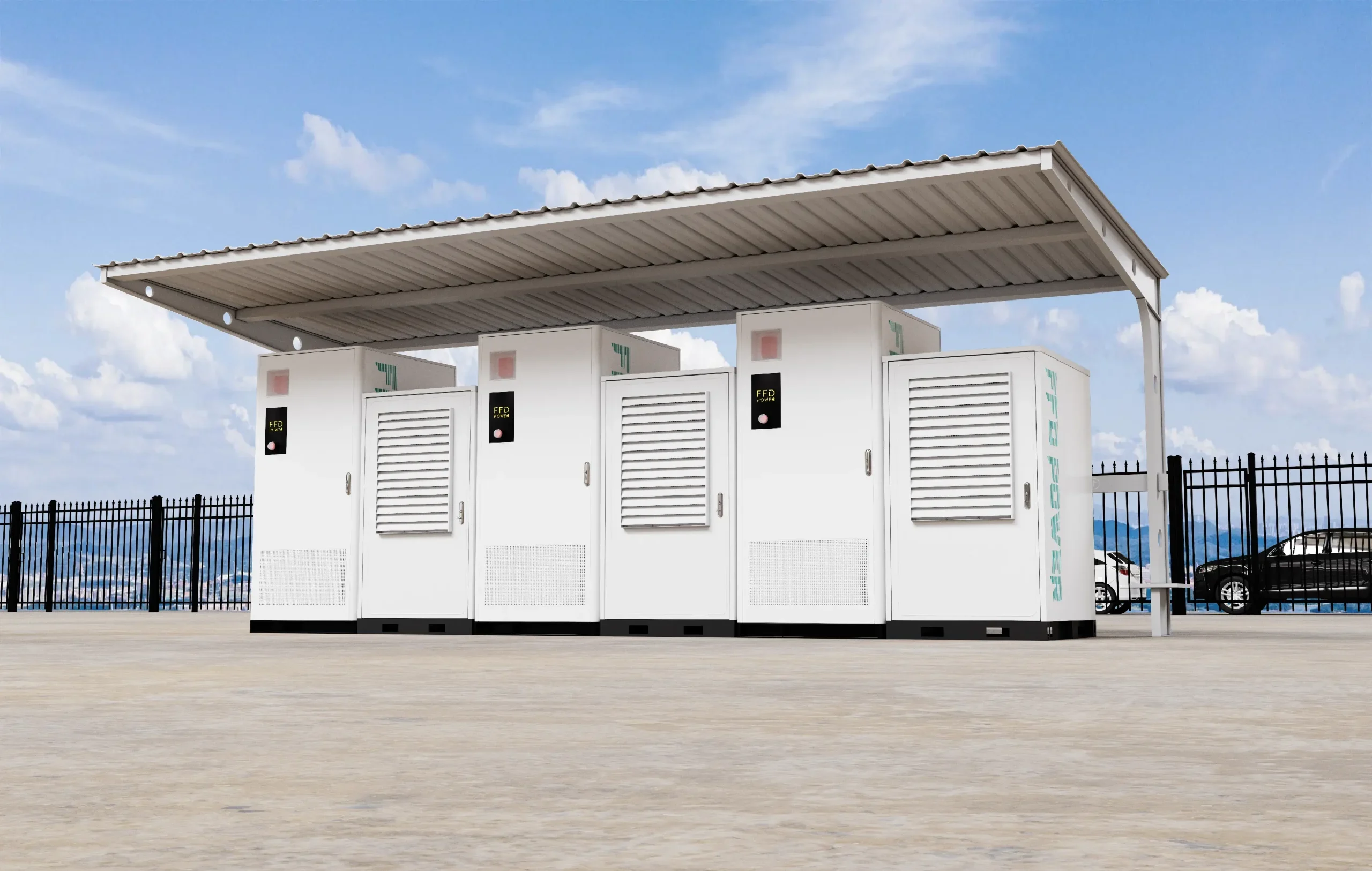 FFD POWER-er containerized battery energy storage systems (BESS) ja desert ba morubhumi elakar kothin poribeshe sthapito.
