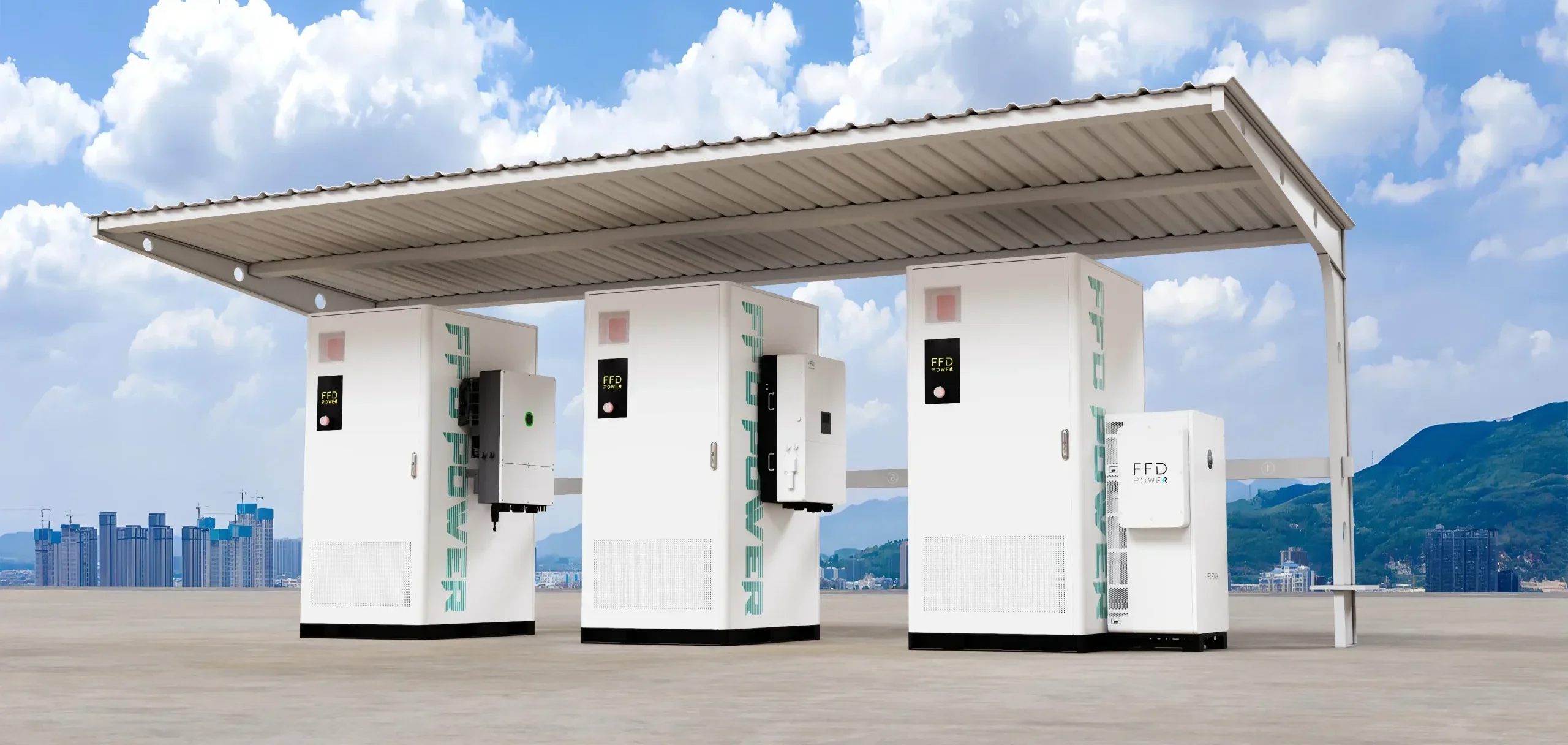 Commercial battery storage system integrated with rooftop solar