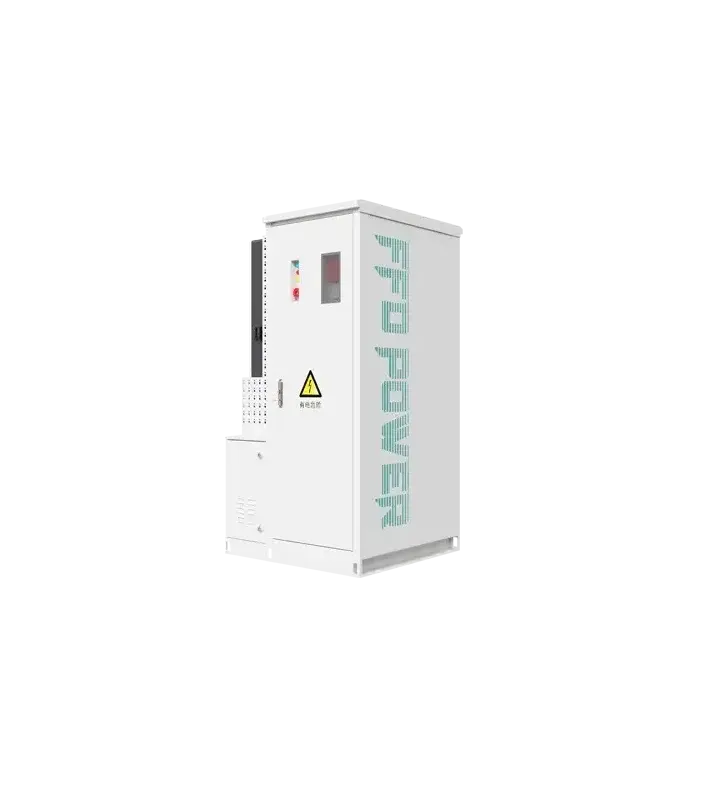 FFD Power high-voltage energy storage cabinet with integrated battery management system and external safety cooling unit.