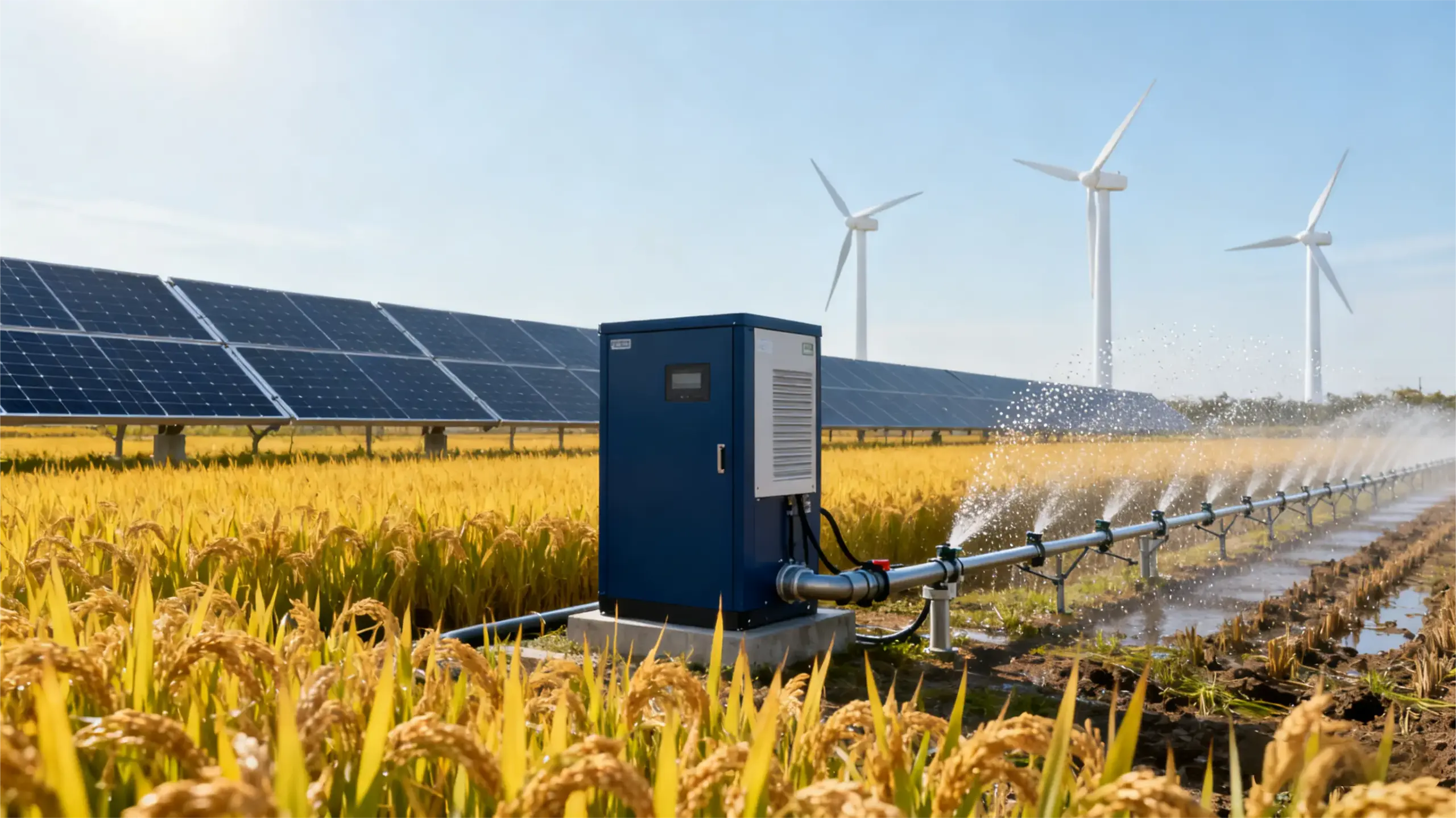 Energy storage ensuring stable power for agricultural irrigation and cold storage.