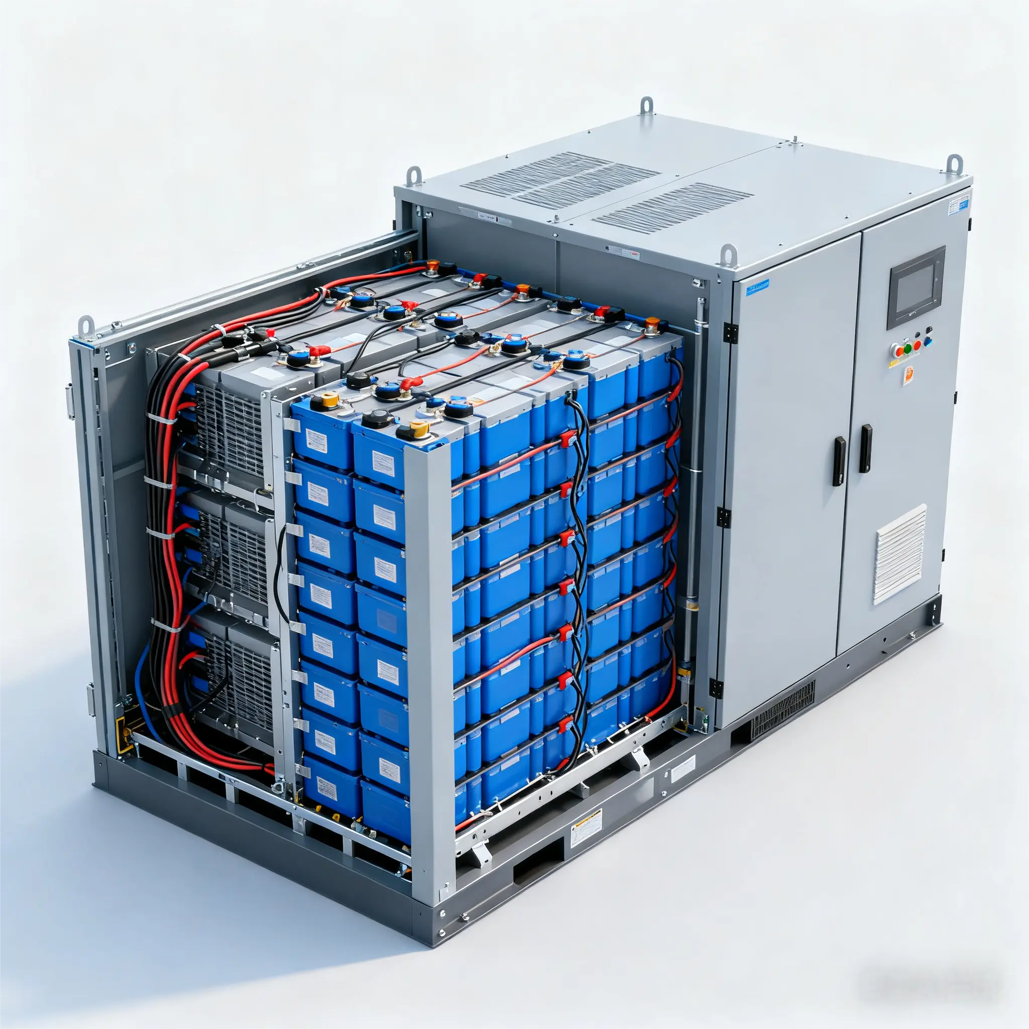 Cluster‑level ESS battery management and circulating current control diagram.