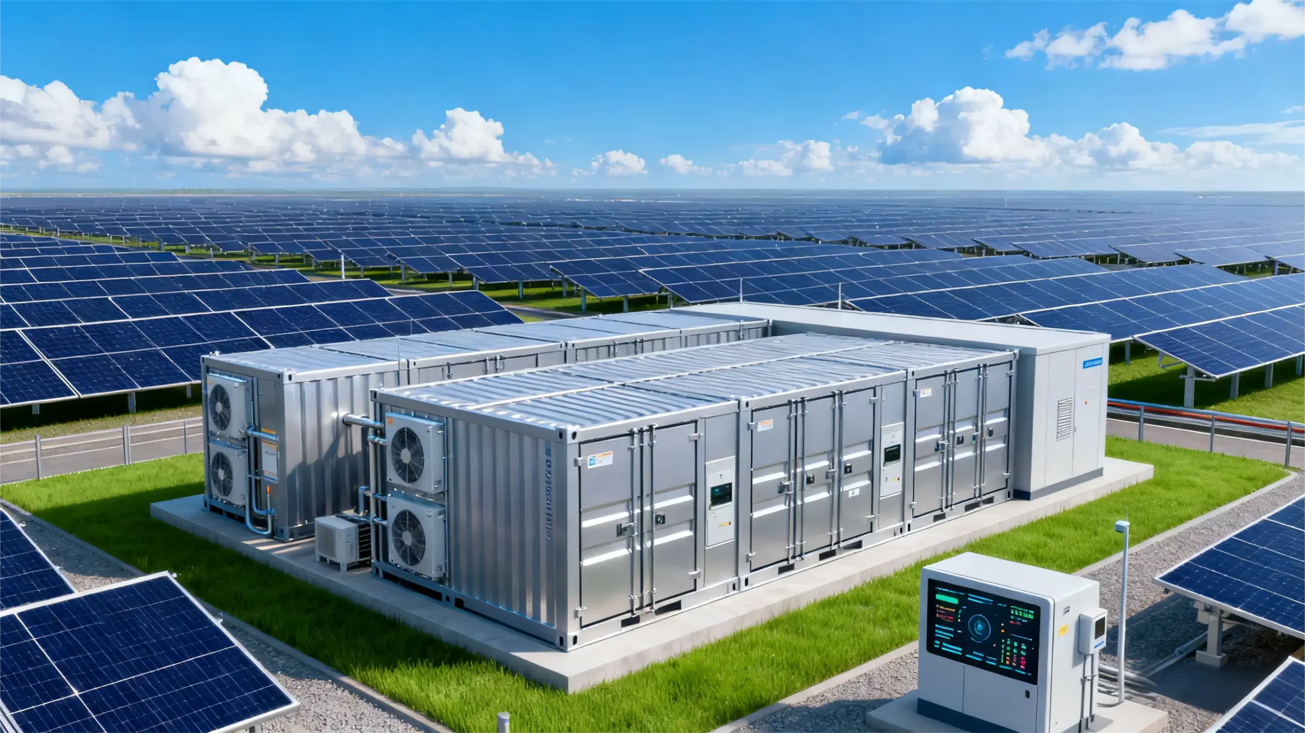 Grid-connected ESS control strategy PQ VF VSG schematic.