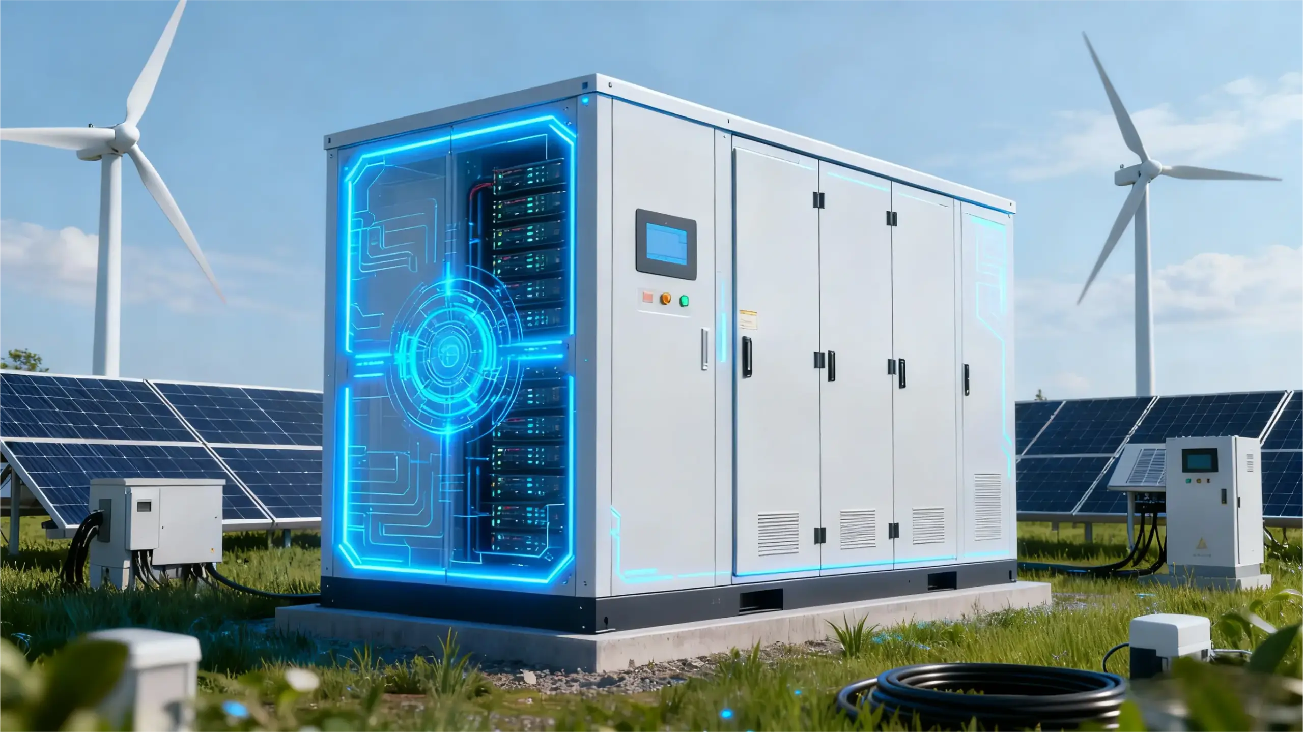 Energy storage system reducing harmonics for improved grid performance.