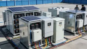 Microgrid energy storage system architecture with battery and EMS